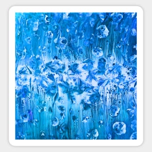 Shades of Bright Blue Abstract Sticker